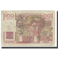 Francja, 100 Francs, Jeune Paysan, 1947, P. Rousseau and R. Favre-Gilly