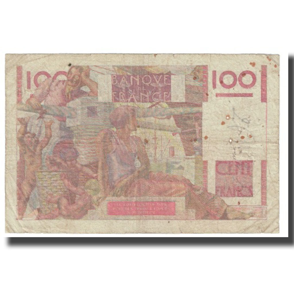 Francja, 100 Francs, Jeune Paysan, 1947, P. Rousseau and R. Favre-Gilly