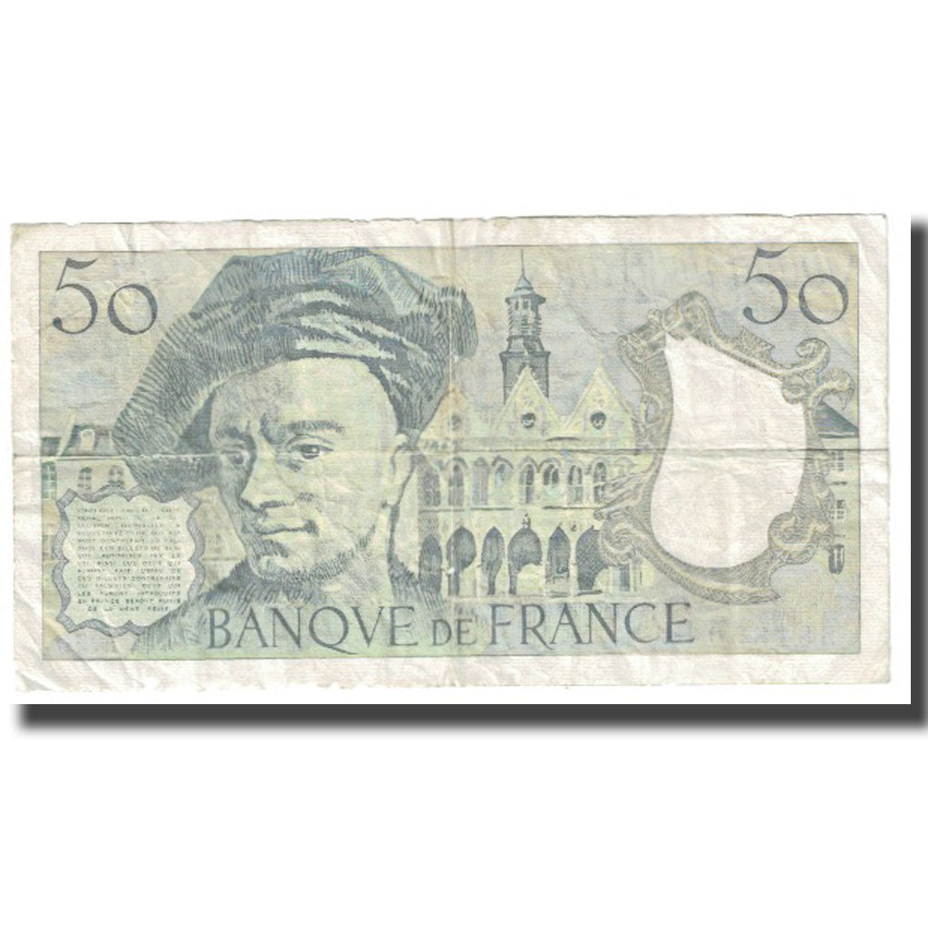 France, 50 Francs, Quentin de La Tour, 1988, P. A.Strohl-G.Bouchet-J.J.Tronche