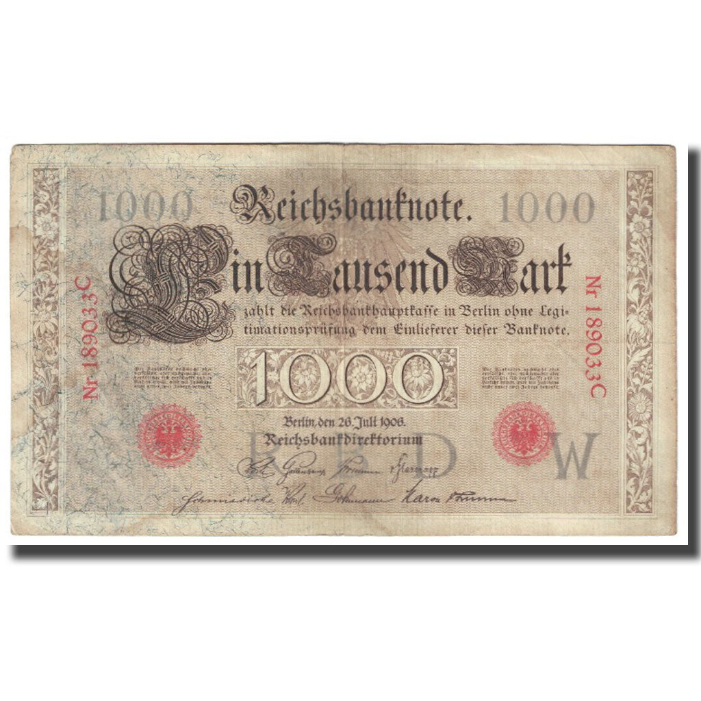 Banknote, Germany, 1000 Mark, 1906, 1906-07-26, KM:44a, EF(40-45)