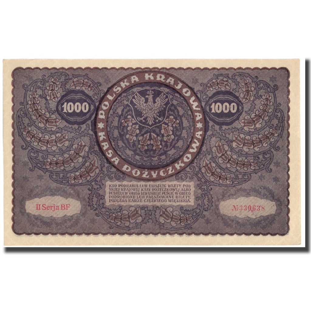 Banknote, Poland, 1000 Marek, 1919, 1919-08-23, KM:29, AU(55-58)