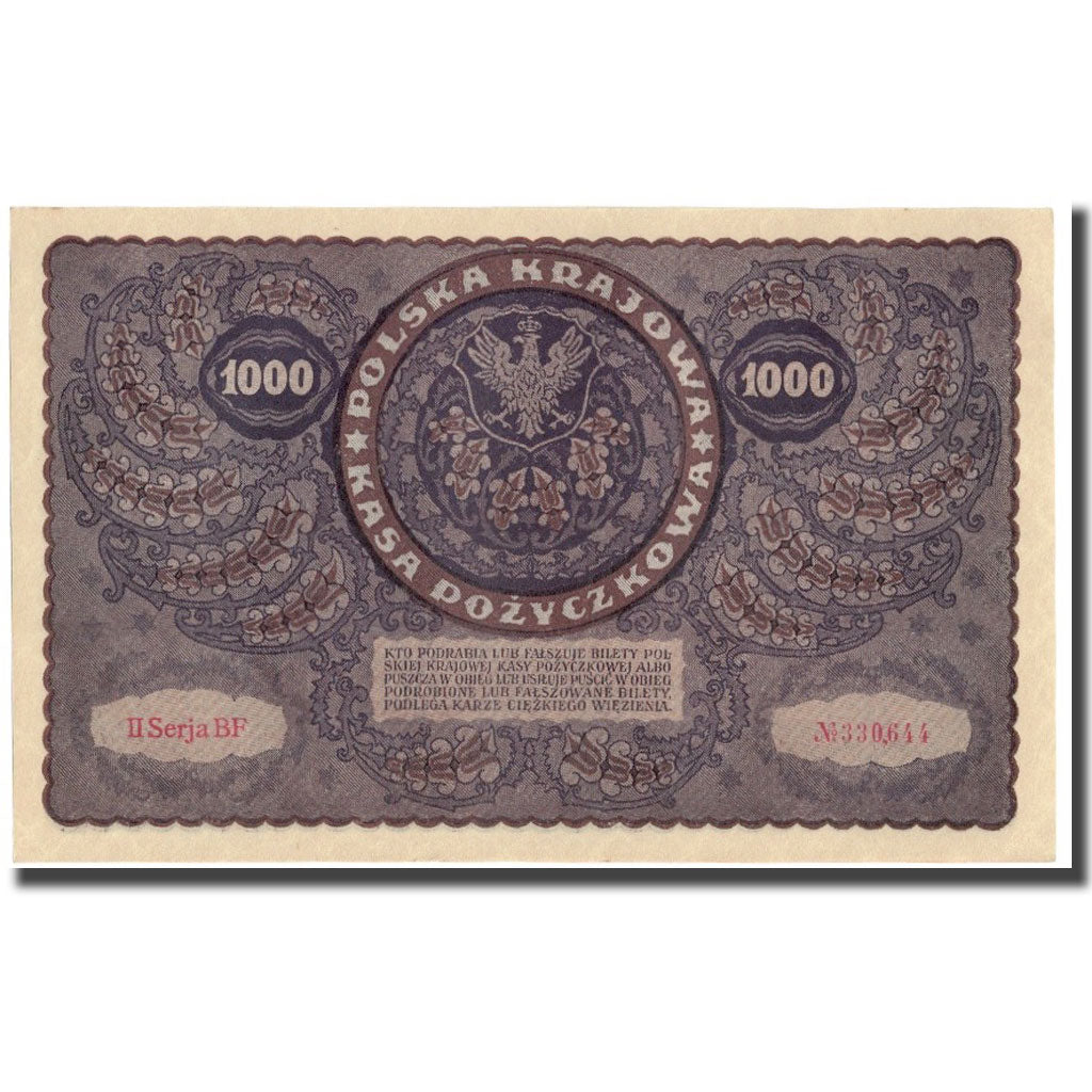 Banknote, Poland, 1000 Marek, 1919, 1919-08-23, KM:29, AU(55-58)
