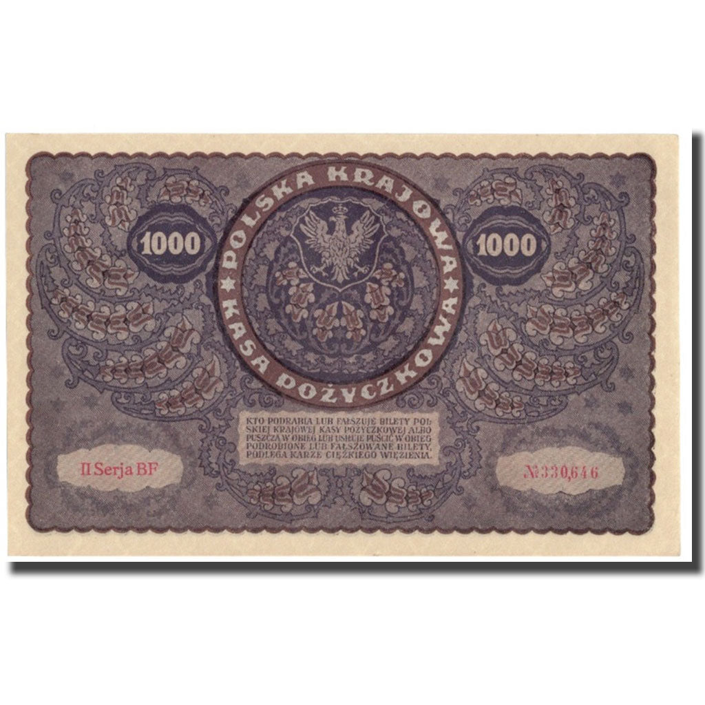 Banknote, Poland, 1000 Marek, 1919, 1919-08-23, KM:29, AU(55-58)
