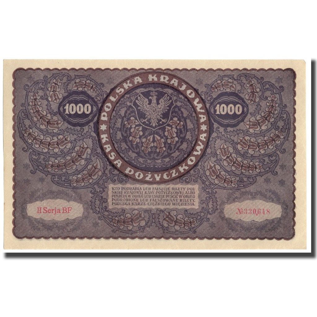 Banknote, Poland, 1000 Marek, 1919, 1919-08-23, KM:29, AU(55-58)
