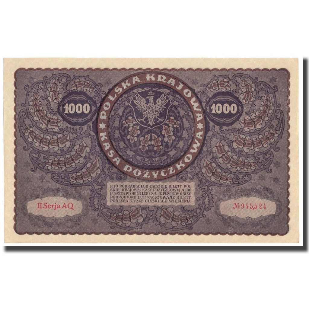 Banknote, Poland, 1000 Marek, 1919, 1919-08-23, KM:29, AU(55-58)