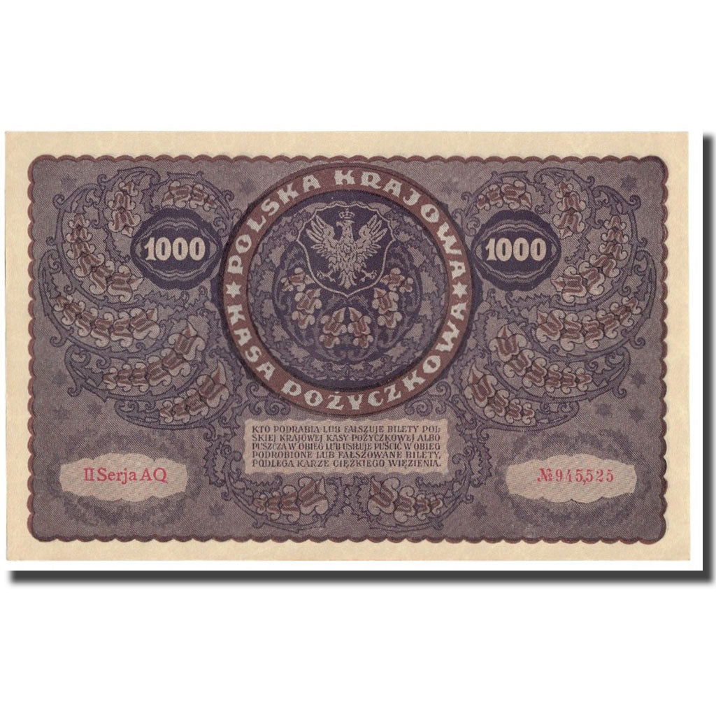 Banconote, Polonia, 1000 Marek, 1919, 1919-08-23, KM:29, SPL-
