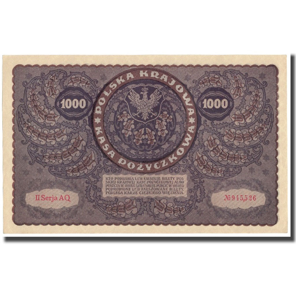 Banknote, Poland, 1000 Marek, 1919, 1919-08-23, KM:29, AU(55-58)