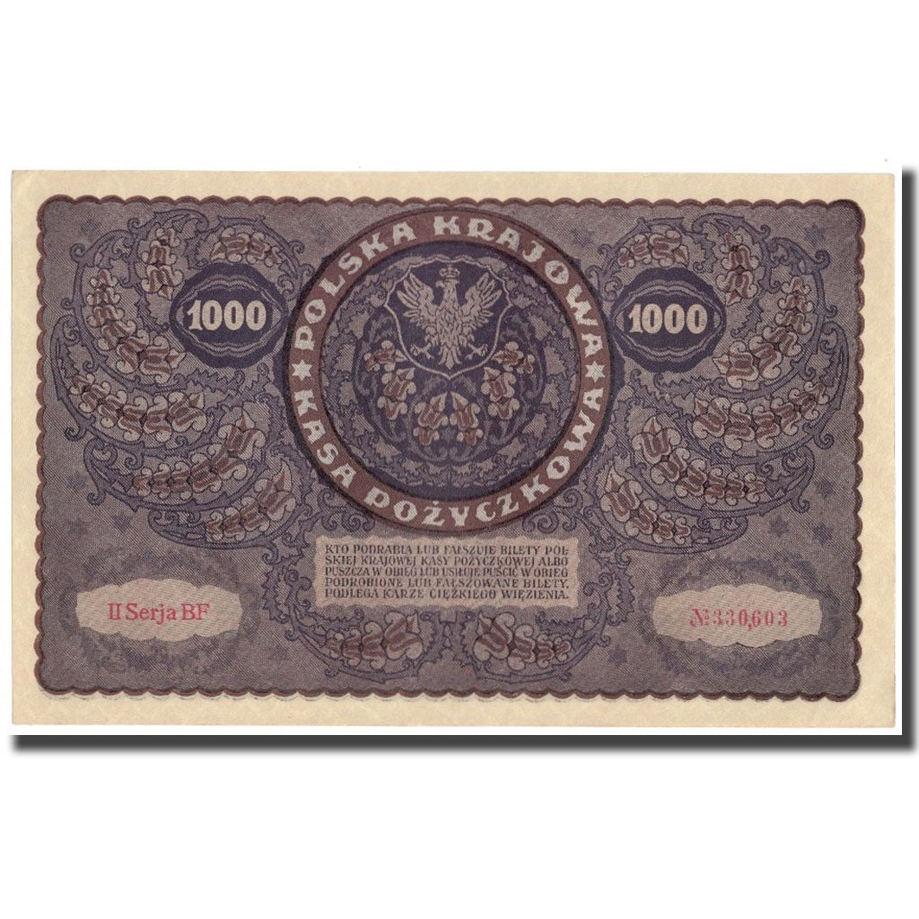 Banknote, Poland, 1000 Marek, 1919, 1919-08-23, KM:29, AU(55-58)