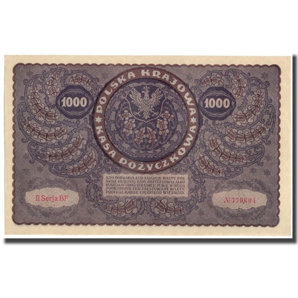 Banknote, Poland, 1000 Marek, 1919, 1919-08-23, KM:29, AU(55-58)