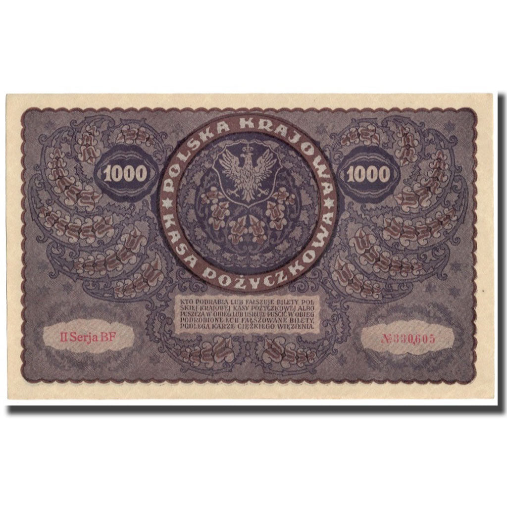 Banconote, Polonia, 1000 Marek, 1919, 1919-08-23, KM:29, SPL-