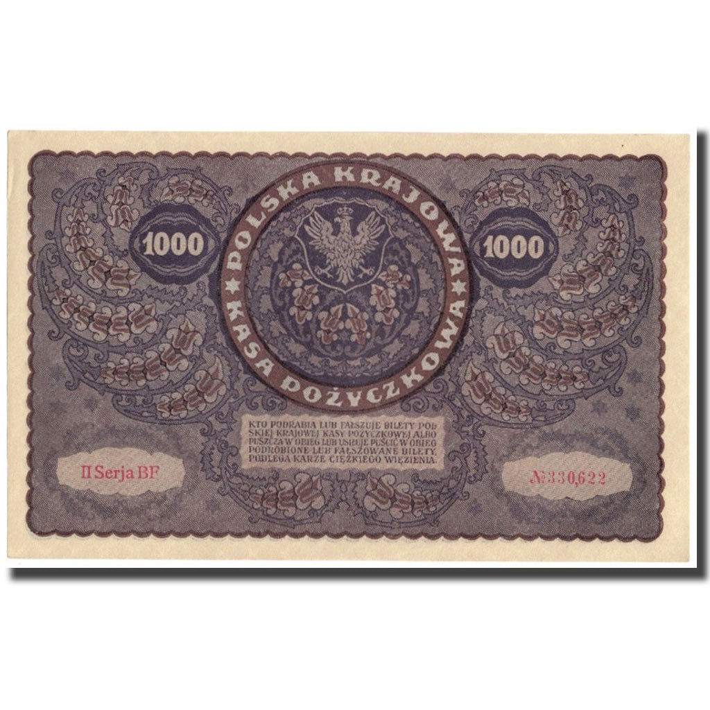 Banconote, Polonia, 1000 Marek, 1919, 1919-08-23, KM:29, SPL-