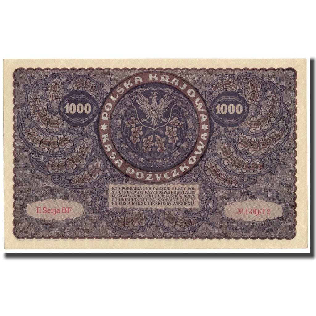 Banknote, Poland, 1000 Marek, 1919, 1919-08-23, KM:29, AU(55-58)
