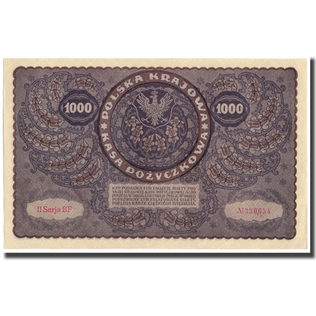 Banknote, Poland, 1000 Marek, 1919, 1919-08-23, KM:29, AU(55-58)