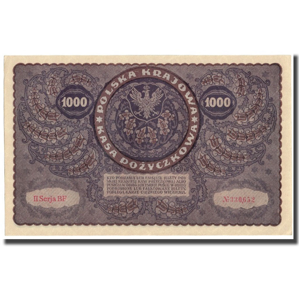 Banknote, Poland, 1000 Marek, 1919, 1919-08-23, KM:29, AU(55-58)