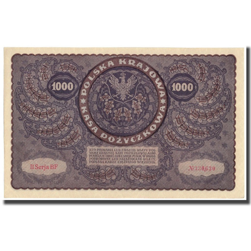 Banknote, Poland, 1000 Marek, 1919, 1919-08-23, KM:29, AU(55-58)