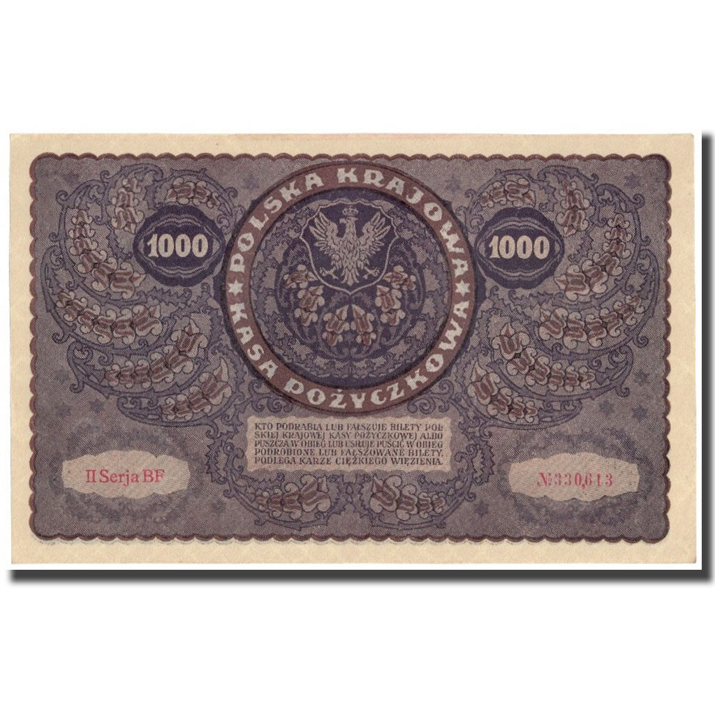 Banknote, Poland, 1000 Marek, 1919, 1919-08-23, KM:29, AU(55-58)