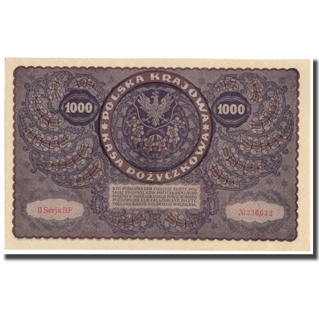 Banknote, Poland, 1000 Marek, 1919, 1919-08-23, KM:29, AU(55-58)