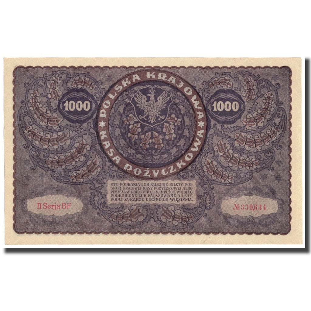 Banknote, Poland, 1000 Marek, 1919, 1919-08-23, KM:29, AU(55-58)