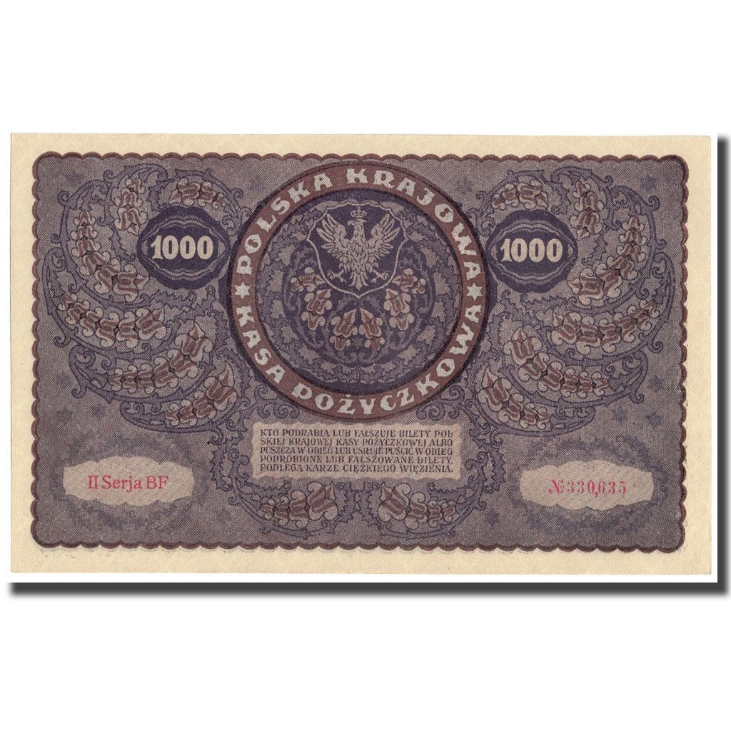 Banknote, Poland, 1000 Marek, 1919, 1919-08-23, KM:29, AU(55-58)
