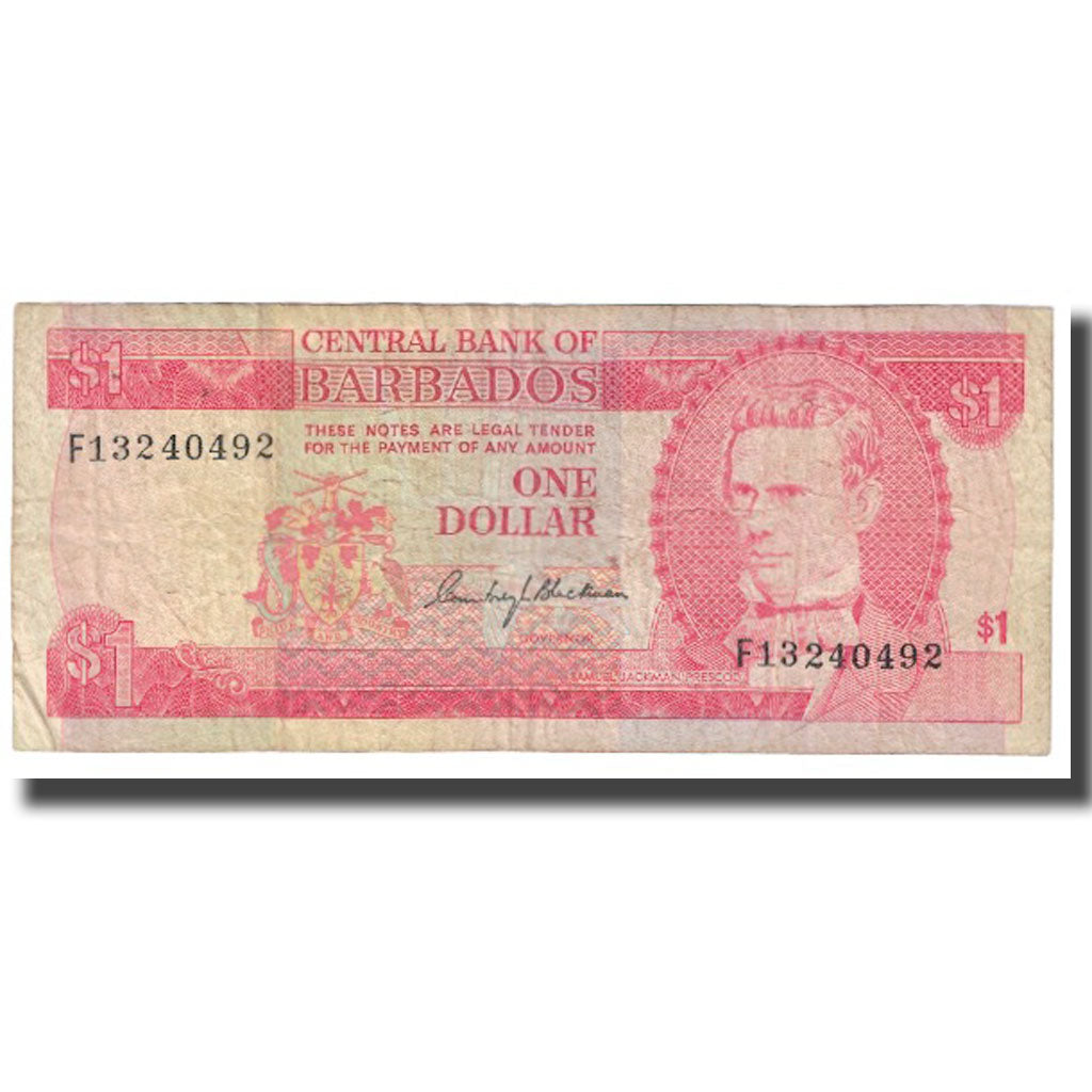 Billete, 1 Dollar, Barbados, KM:29a, BC