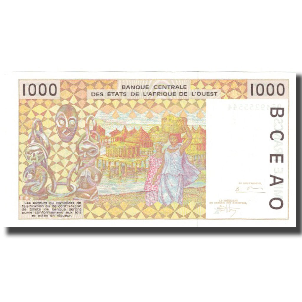 Banknote, West African States, 1000 Francs, KM:111Aa, UNC(65-70)