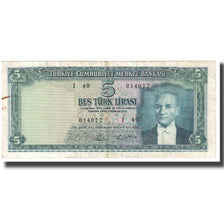 Banknote, Turkey, 5 Lira, 1930, KM:174a, VF(20-25)