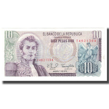 Nota, Colômbia, 10 Pesos Oro, 1979, 1979-08-07, KM:407g, UNC(65-70)