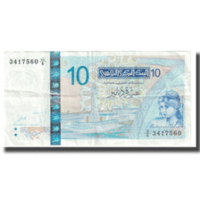 Geldschein, Tunesien, 10 Dinars, KM:90, SS