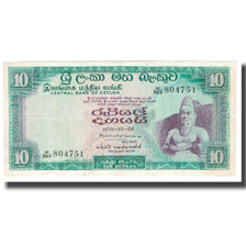 Banknote, Ceylon, 10 Rupees, 1975, 1975-10-06, KM:74c, VF(20-25)