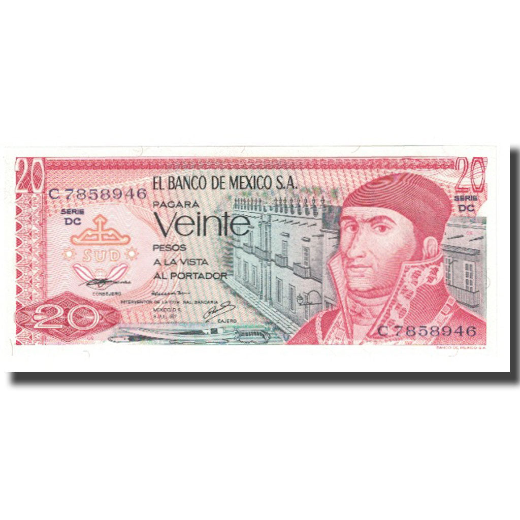 Banknote, Mexico, 20 Pesos, 1977, 1977-07-08, KM:64c, UNC(65-70)