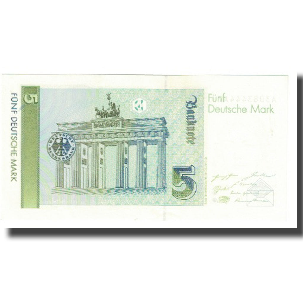 Banknote, GERMANY - FEDERAL REPUBLIC, 5 Deutsche Mark, 1991, KM:37, UNC(65-70)