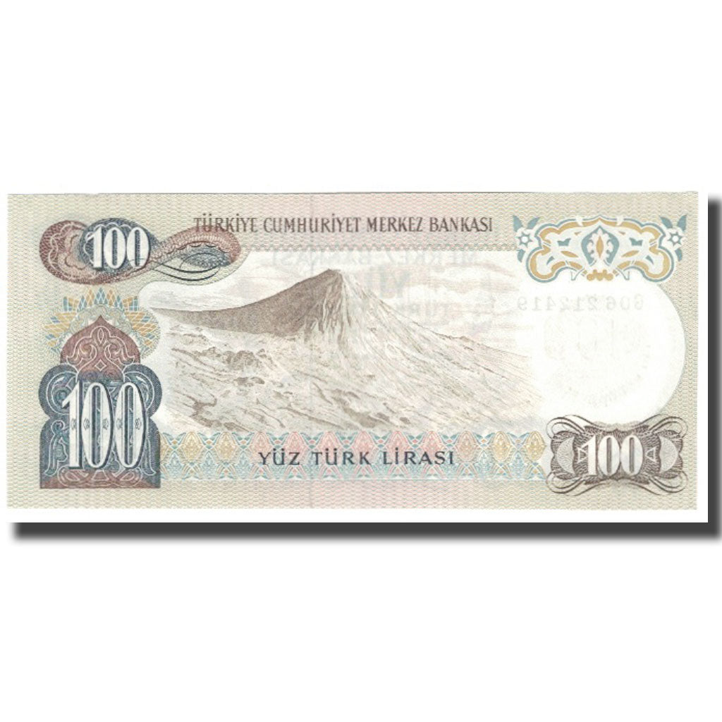 Banknote, Turkey, 100 Lira, L.1970, 1970-10-14, KM:189a, UNC(65-70)