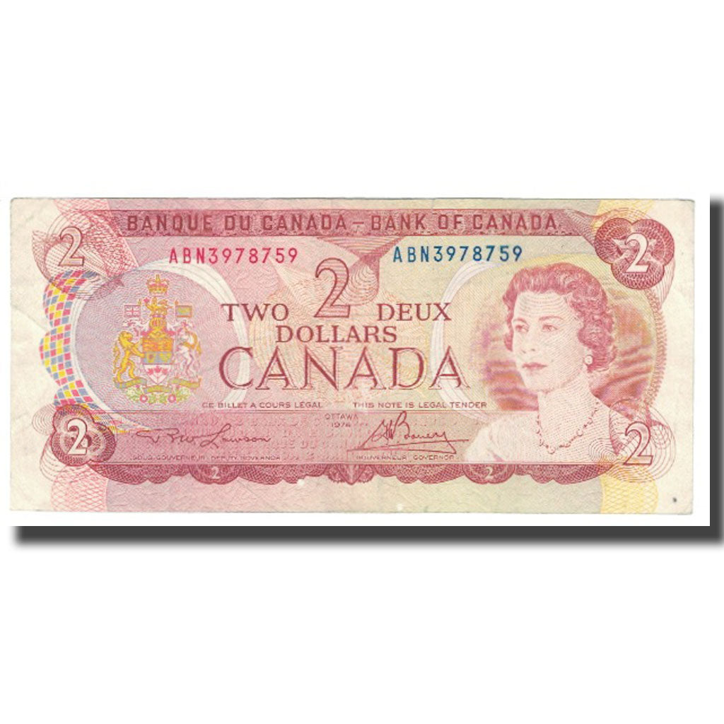 Banknote, Canada, 2 Dollars, 1974, KM:86a, EF(40-45)