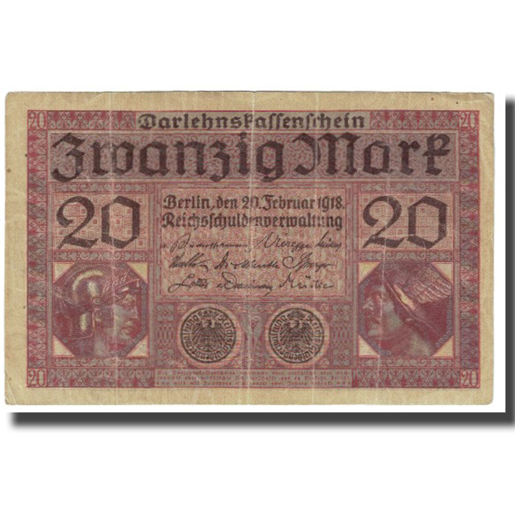 Banknote, Germany, 20 Mark, 1918, 1918-02-20, KM:57, EF(40-45)