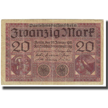 Banknote, Germany, 20 Mark, 1918, 1918-02-20, KM:57, EF(40-45)