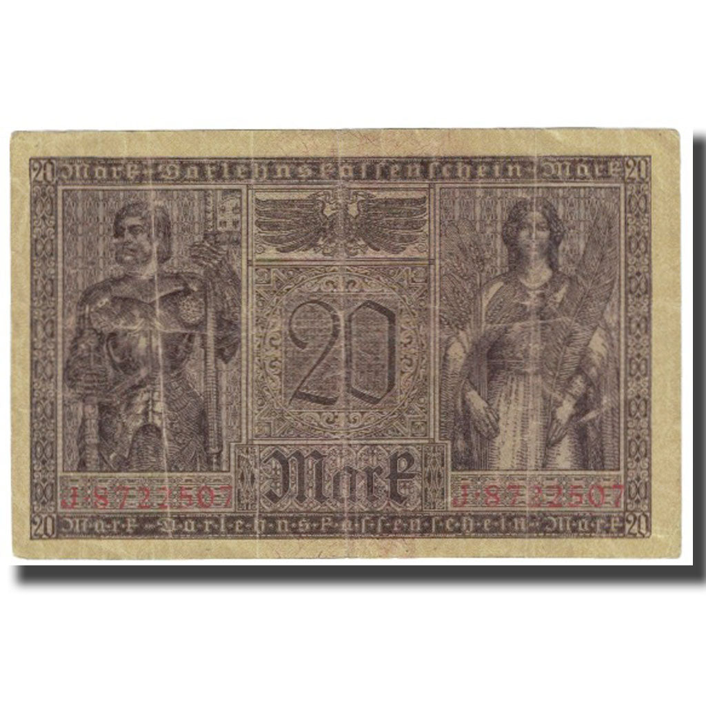 Banknote, Germany, 20 Mark, 1918, 1918-02-20, KM:57, EF(40-45)