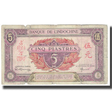 Banknote, FRENCH INDO-CHINA, 5 Piastres, KM:64, VF(20-25)
