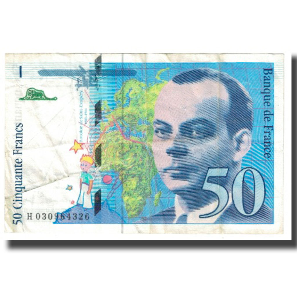 France, 50 Francs, St Exupéry, 1997, D.Bruneel-J.Bonnardin-Y.Barroux, 1997