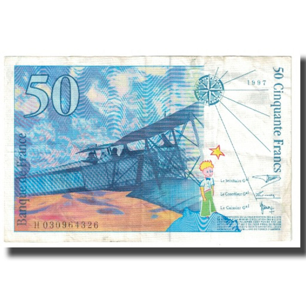 France, 50 Francs, St Exupéry, 1997, D.Bruneel-J.Bonnardin-Y.Barroux, 1997