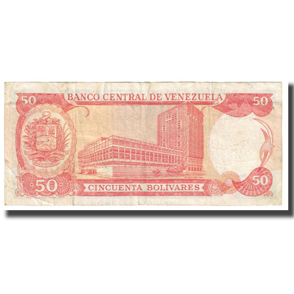 Banconote, Venezuela, 50 Bolivares, 1977, 1977-06-07, KM:54d, MB