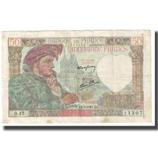 Frankreich, 50 Francs, Jacques Coeur, 1941, P. Rousseau and R. Favre-Gilly