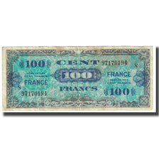 France, 100 Francs, Flag/France, 1944, 1944, VF(20-25), Fayette:VF25.1, KM:123c