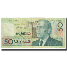 Biljet, Marokko, 50 Dirhams, KM:61b, TB