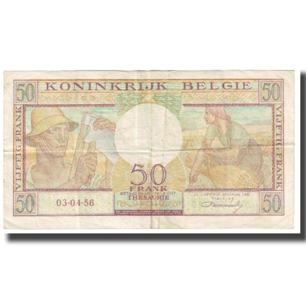Banknote, Belgium, 50 Francs, 1956, 1956-04-03, KM:133b, VF(20-25)