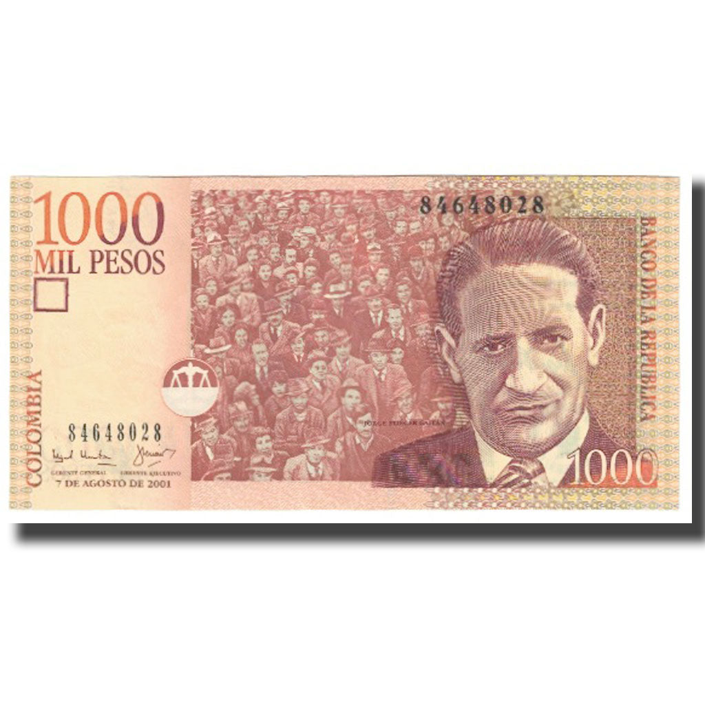 Banknote, Colombia, 1000 Pesos, 2001, 2001-08-07, KM:450a, UNC(63)