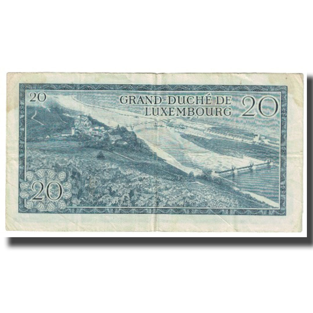 Banknote, Luxembourg, 20 Francs, 1966, 1966-03-07, KM:54a, VF(20-25)