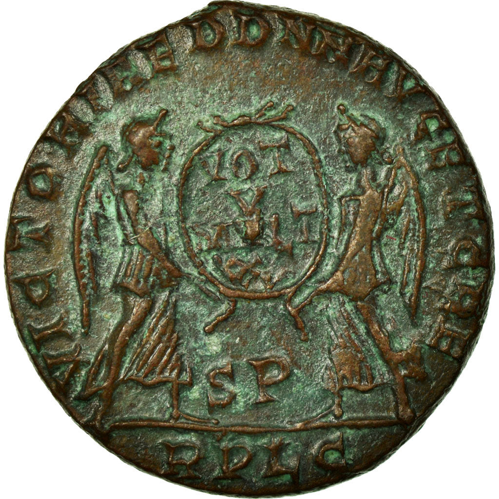 Coin, Magnentius, Maiorina, Lyons, AU(50-53), Copper, Cohen:68