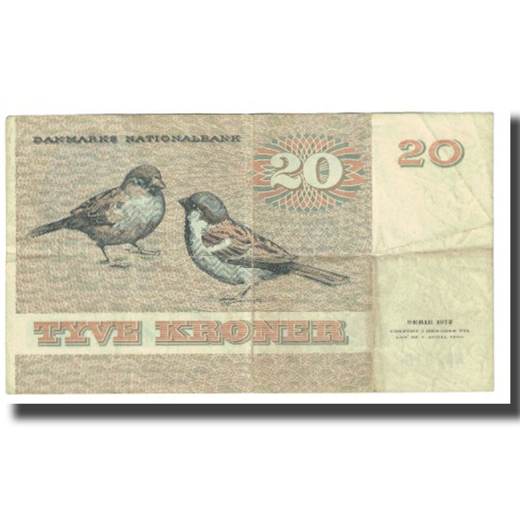Banknote, Denmark, 20 Kroner, 1972, KM:49a, VF(20-25)