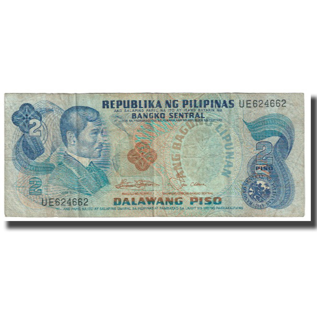 Biljet, Fillipijnen, 2 Piso, KM:166a, TB