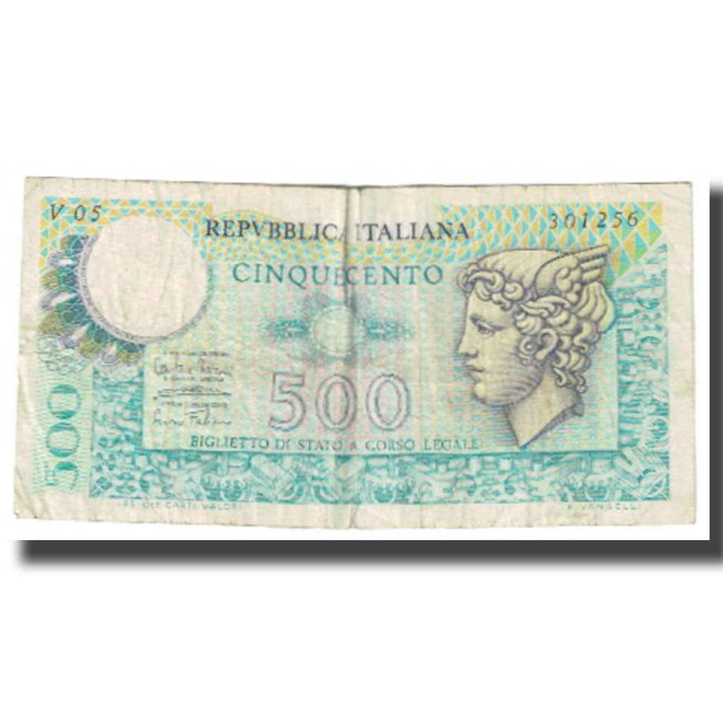 Geldschein, Italien, 500 Lire, KM:95, S